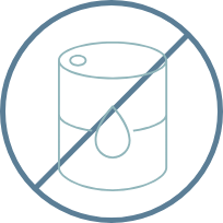 No mineral oil or petroleum