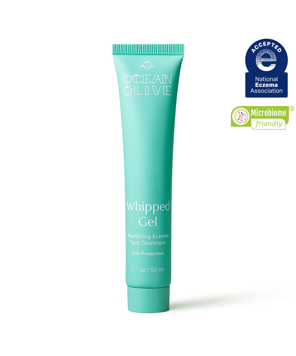 Tube of Ocean Olive Whipped Gel accepted by the NEA and Microbiome friendly